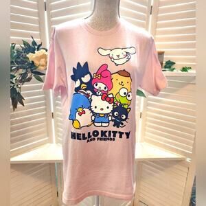 SAN RIO HELLO KITTY PINK OFFICIALLY LICENSED TEE SIZE LARGE